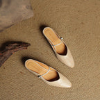 Holly | Damen Leder-Mary-Jane-Mules, spitz zulaufende Komfortschuhe | Nomadnts | Nomadnts