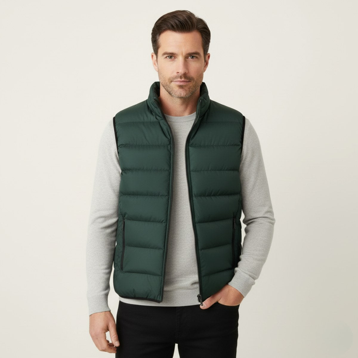 Hunter | Herren-Steppweste, ärmellose Weste für den Lagen-Look | Nomadnts