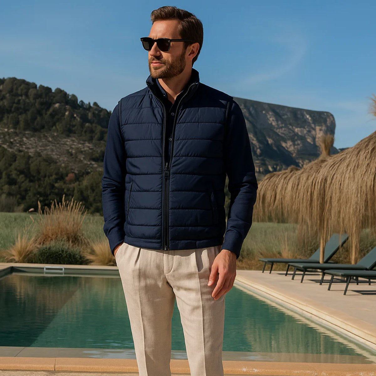 Hunter | Herren-Steppweste, ärmellose Weste für den Lagen-Look | Nomadnts