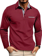 Ian | Herren langärmeliges Poloshirt, leichtes Alltags-Polo | Nomadnts | Nomadnts