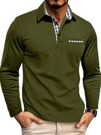 Ian | Herren langärmeliges Poloshirt, leichtes Alltags-Polo | Nomadnts | Nomadnts