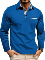 Ian | Herren langärmeliges Poloshirt, leichtes Alltags-Polo | Nomadnts | Nomadnts