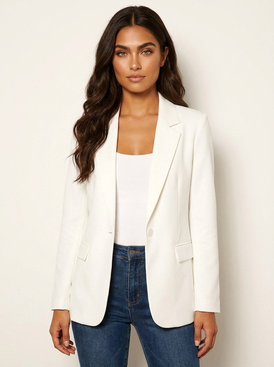Imogen | Damen tailliert geschnittener Blazer, eng geschnittene elegante Jacke | Nomadnts | Rot