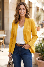 Isaline | Damen tailliert geschnittener Blazer, schmal geschnittener Anzug mit Reverskragen | Nomadnts | Nomadnts