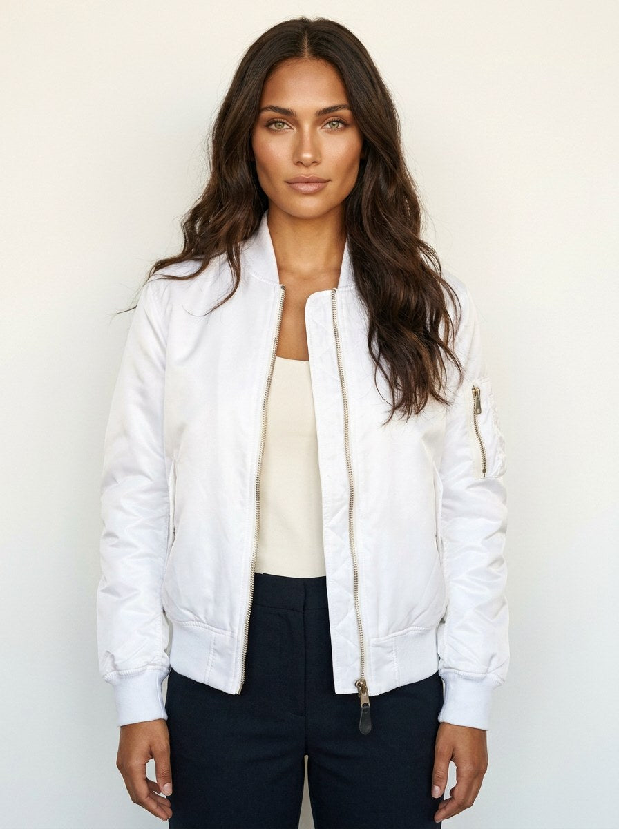 Isla | Damen Utility-Bomberjacke mit Satin-Finish, Herbstjacke | Nomadnts | Nomadnts