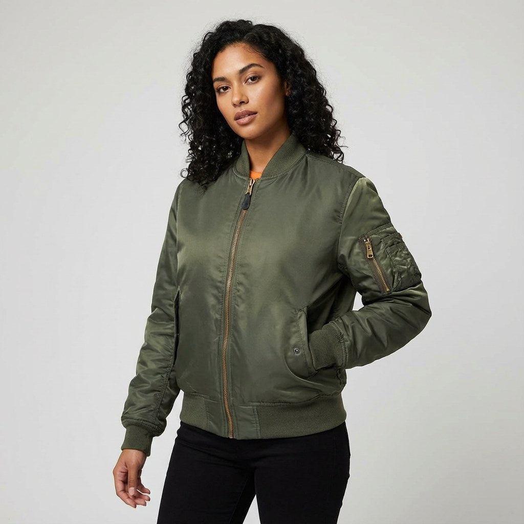 Isla | Damen Utility-Bomberjacke mit Satin-Finish, Herbstjacke | Nomadnts | Nomadnts