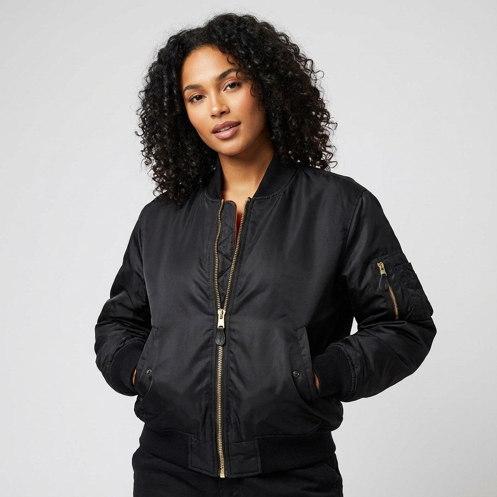 Isla | Damen Utility-Bomberjacke mit Satin-Finish, Herbstjacke | Nomadnts | Paars