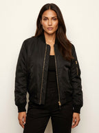 Isla | Damen Utility-Bomberjacke mit Satin-Finish, Herbstjacke | Nomadnts | Marineblauw
