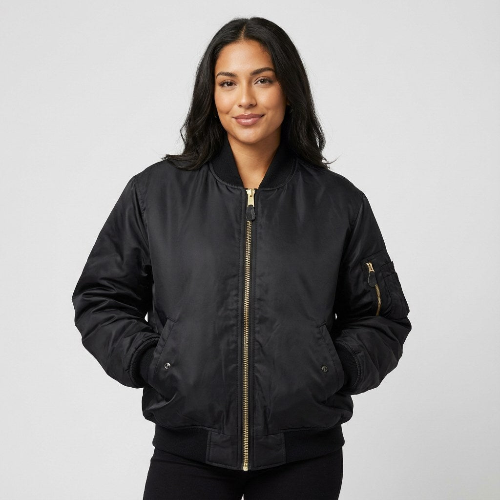 Isla | Damen Utility-Bomberjacke mit Satin-Finish, Herbstjacke | Nomadnts | Gelb