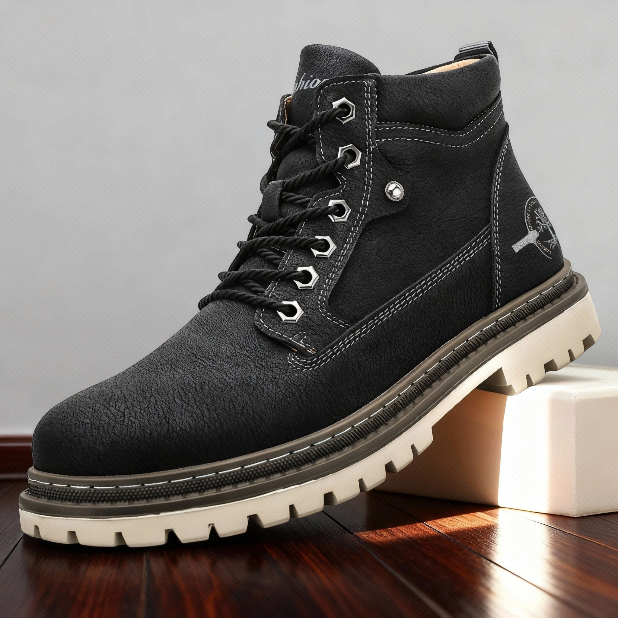 Jack | Herren Leder-Arbeitsstiefel, rutschfeste Schnürstiefel | Nomadnts | Moss Green