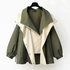 Jacqueline | Damen Oversized Lagen-Jacke, praktische Herbstjacke | Nomadnts | Green