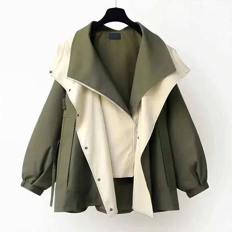 Jacqueline | Damen Oversized Lagen-Jacke, praktische Herbstjacke | Nomadnts | Green