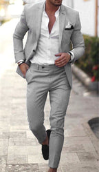 Jakub | Herren Slim-Fit Leinenanzug zweiteilig, eleganter Anzug | Nomad NTS