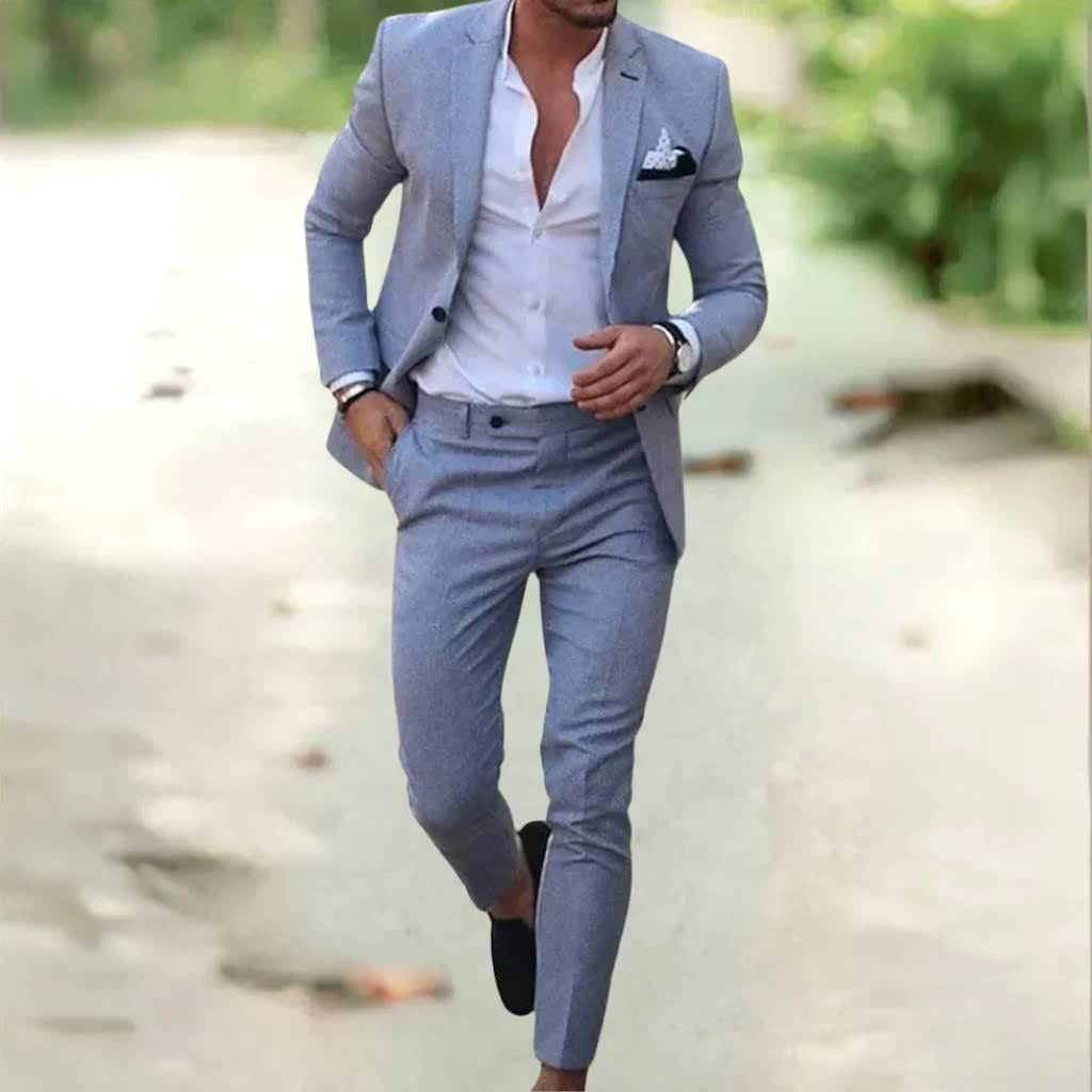Jakub | Herren Slim-Fit Leinenanzug zweiteilig, eleganter Anzug | Nomad NTS