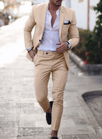 Jakub | Herren Slim-Fit Leinenanzug zweiteilig, eleganter Anzug | Nomad NTS