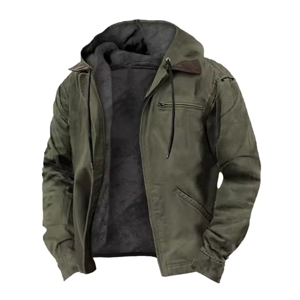 Jamie | Herren Kapuzenjacke mit durchgehendem Reißverschluss, gefütterte Freizeitjacke | Nomadnts | Navy Blue