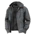 Jamie | Herren Kapuzenjacke mit durchgehendem Reißverschluss, gefütterte Freizeitjacke | Nomadnts | Olive Green