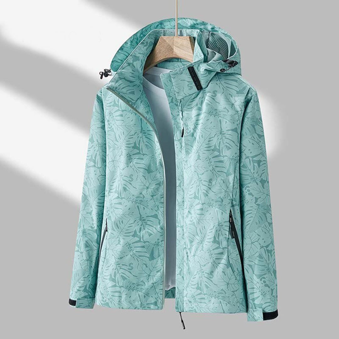 Janet | Damen leichte wasserdichte Jacke mit Kapuze, praktische Outdoor-Jacke | Nomadnts | Green