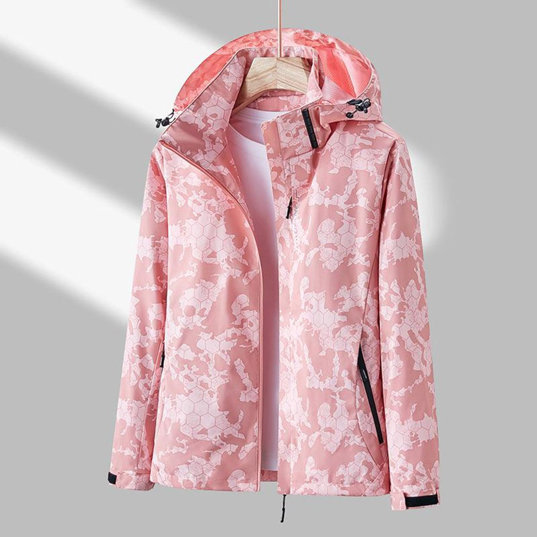 Janet | Damen leichte wasserdichte Jacke mit Kapuze, praktische Outdoor-Jacke | Nomadnts | Purple