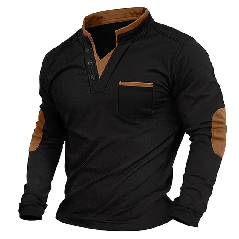 Jens | Herren V-Ausschnitt Pullover, Eleganter Strickpullover | Nomad NTS | Bruin