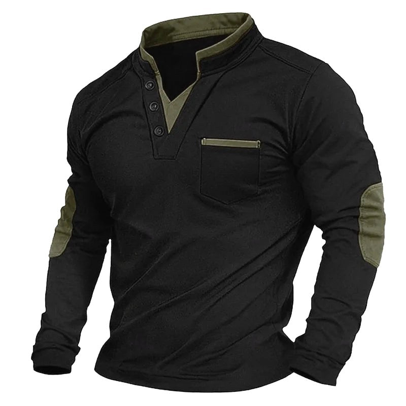 Jens | Herren V-Ausschnitt Pullover, Eleganter Strickpullover | Nomad NTS | Legergroen