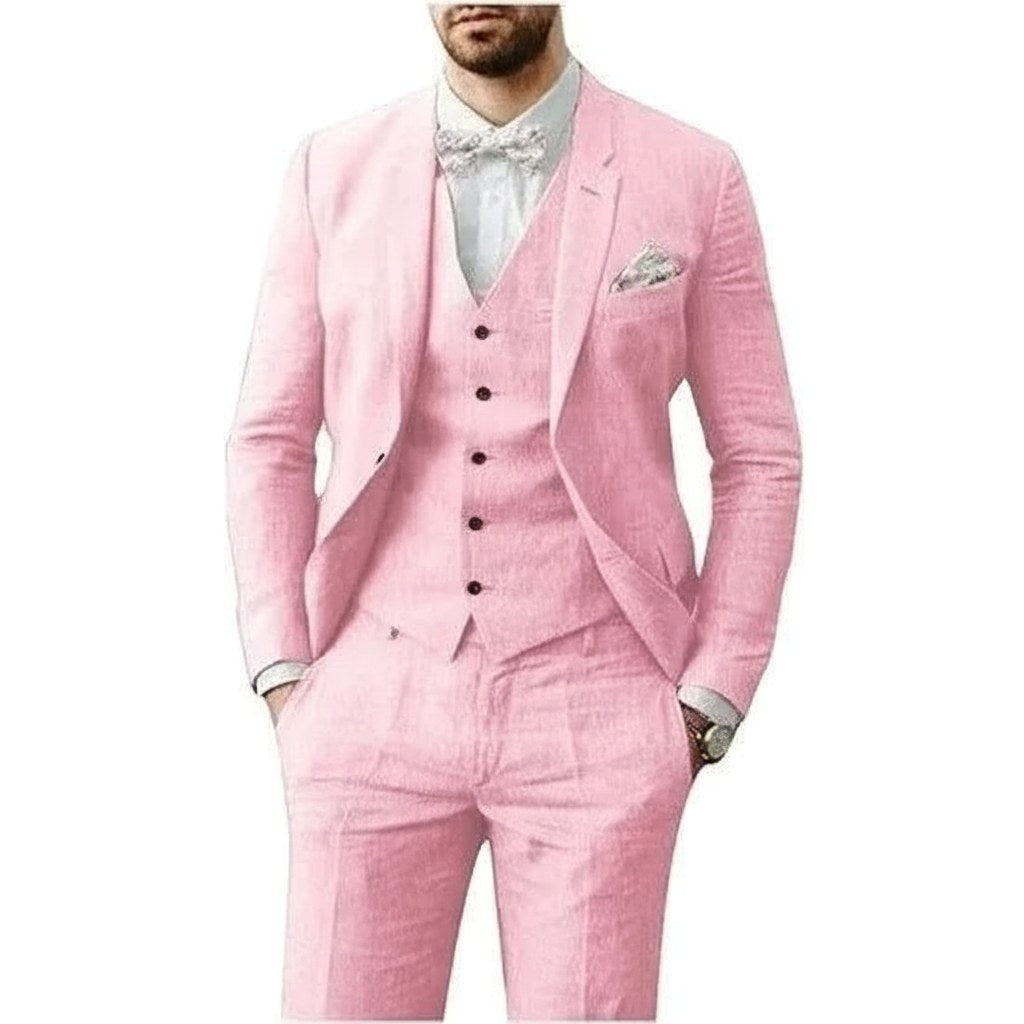 Johannes | Herren Anzug Dreiteiler Royalblau, Hochzeitsanzug | Nomad NTS | Rosa
