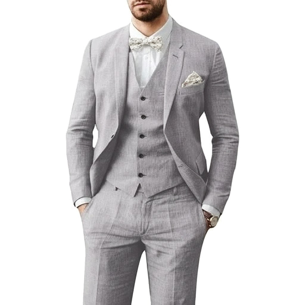 Johannes | Herren Anzug Dreiteiler Royalblau, Hochzeitsanzug | Nomad NTS | Grau
