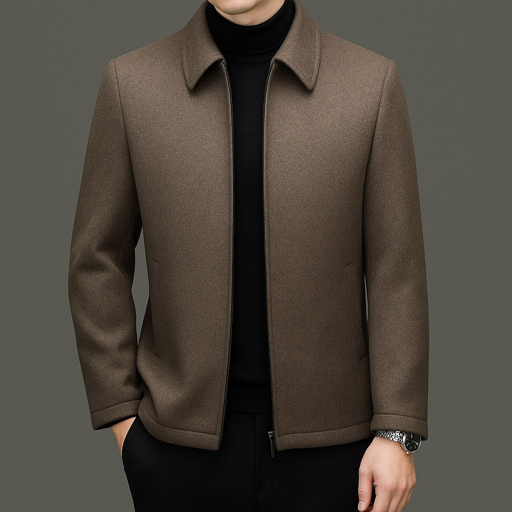 Jordan | Herren-Wolljacke, taillierte Herbstjacke | Nomadnts | Schwarz