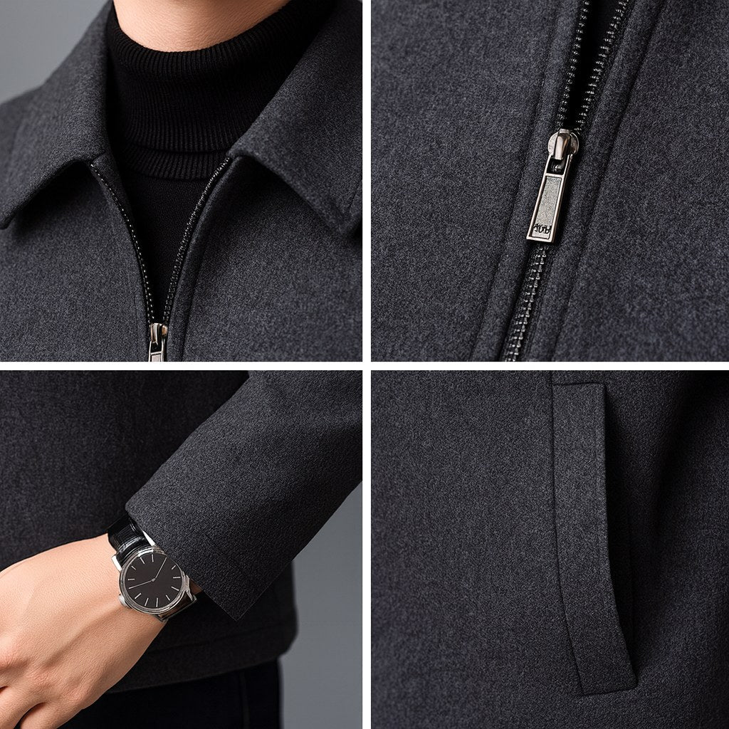 Jordan | Herren-Wolljacke, taillierte Herbstjacke | Nomadnts