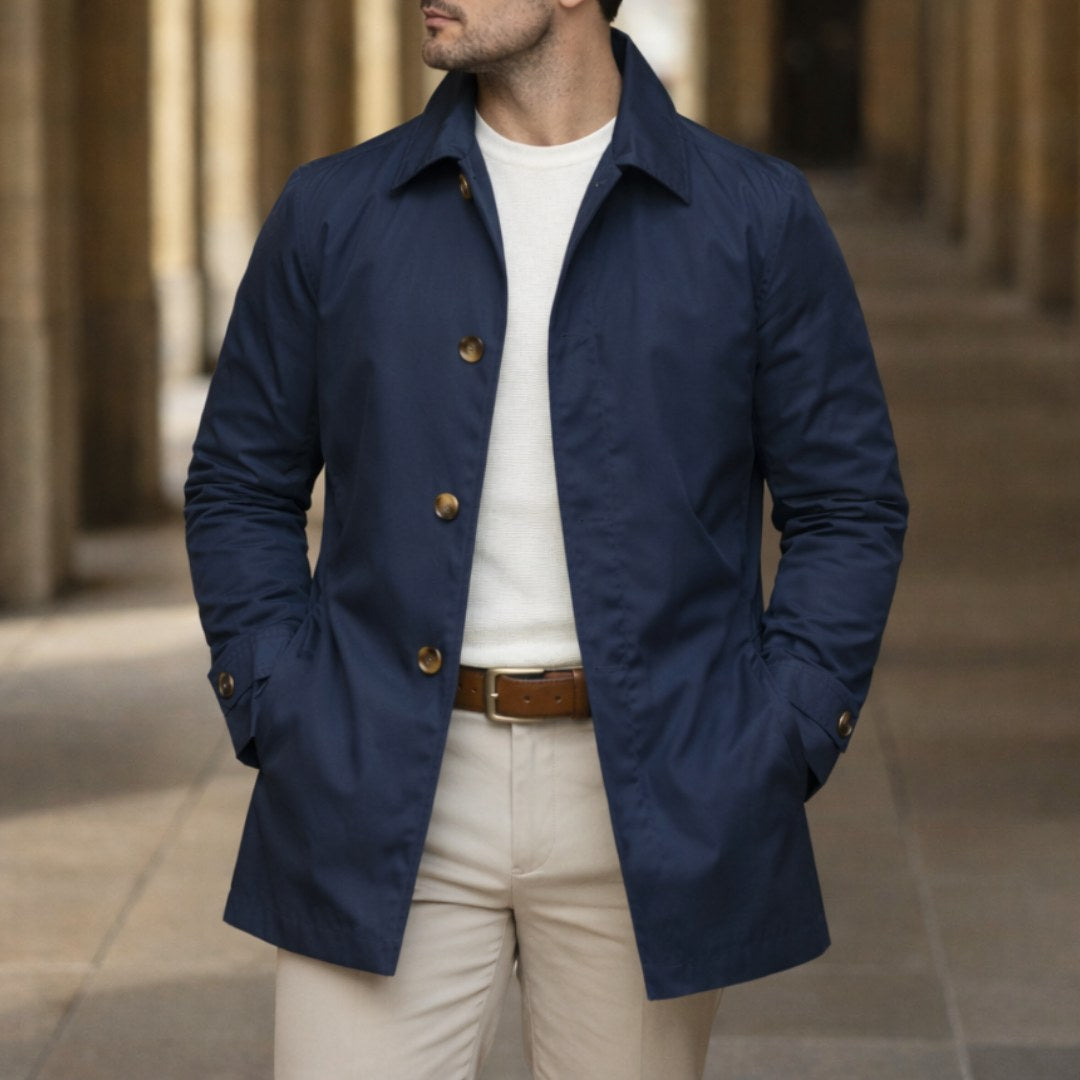 Josef | Herren Wetterschutz Mantel, Winddichte Herrenjacke | Nomad NTS | Navy Blue