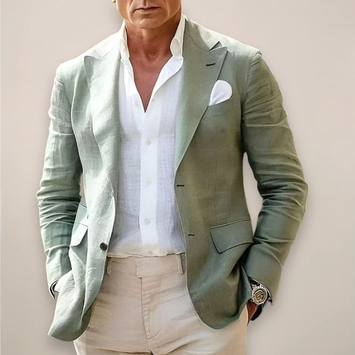 Joseph | Herren leichter Blazer, Smart-Casual-Jacke | Nomadnts | Sage Green
