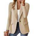 Josephine | Damen langärmeliger Blazer, Blazer-Anzug mit Reverskragen | Nomadnts | Beige