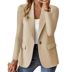 Josephine | Damen langärmeliger Blazer, Blazer-Anzug mit Reverskragen | Nomadnts | Beige