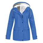 Judith | Damen winddichte Regenjacke mit Kapuze, leichter Herbstmantel | Nomadnts | Black