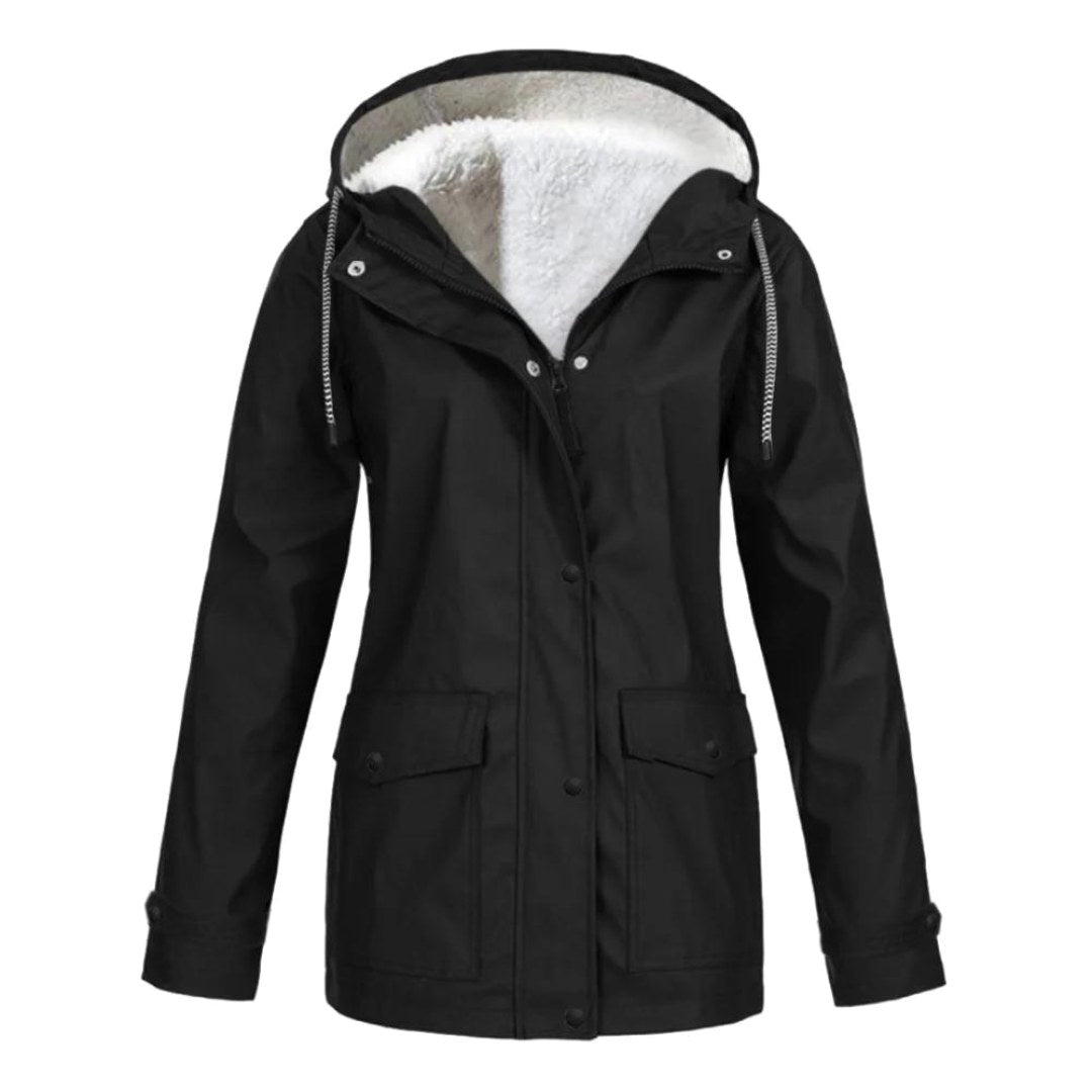 Judith | Damen winddichte Regenjacke mit Kapuze, leichter Herbstmantel | Nomadnts | Grey