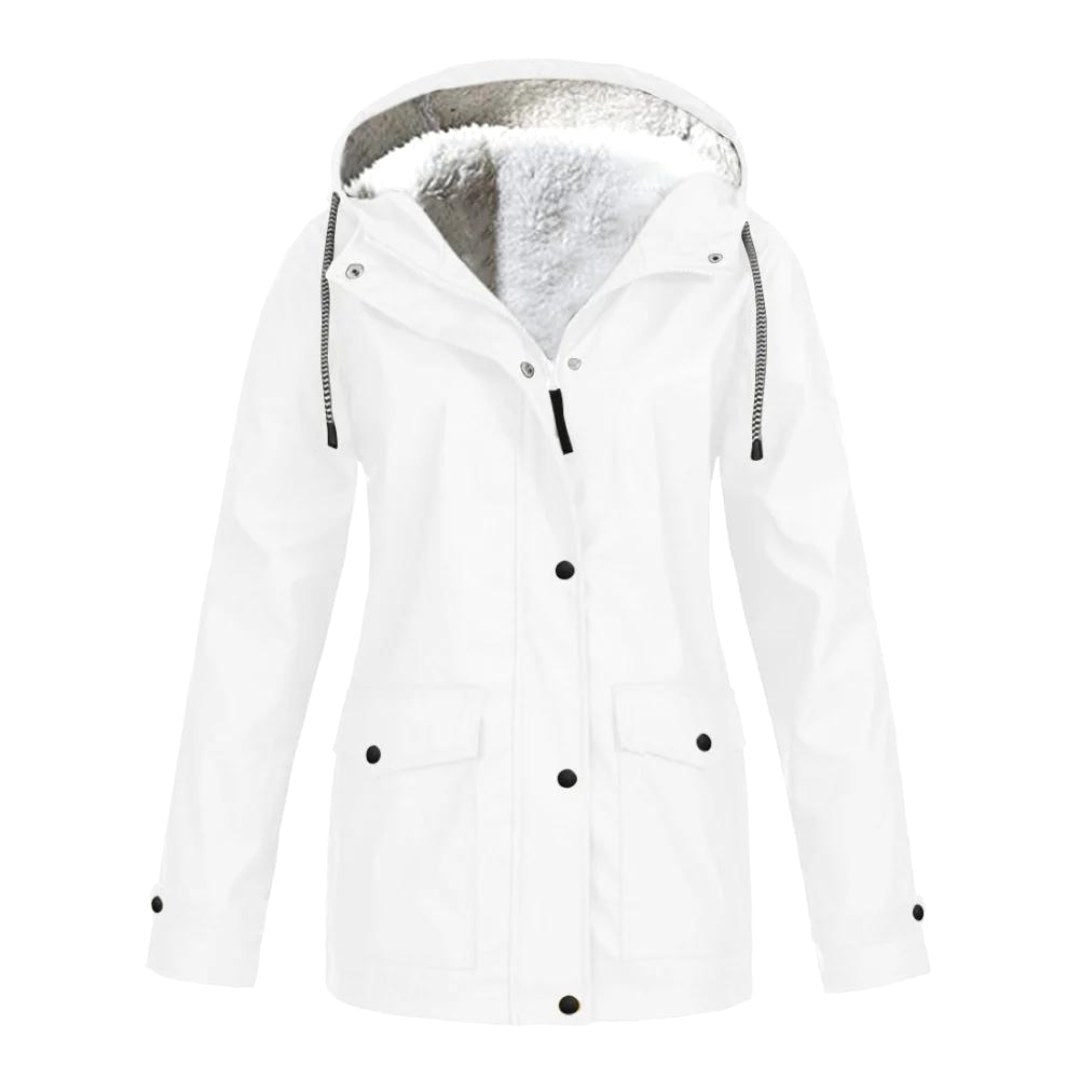 Judith | Damen winddichte Regenjacke mit Kapuze, leichter Herbstmantel | Nomadnts | Dark Blue