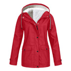 Judith | Damen winddichte Regenjacke mit Kapuze, leichter Herbstmantel | Nomadnts | Light Grey