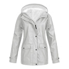 Judith | Damen winddichte Regenjacke mit Kapuze, leichter Herbstmantel | Nomadnts | Yellow