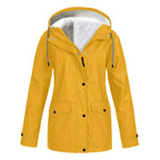 Judith | Damen winddichte Regenjacke mit Kapuze, leichter Herbstmantel | Nomadnts | Purple