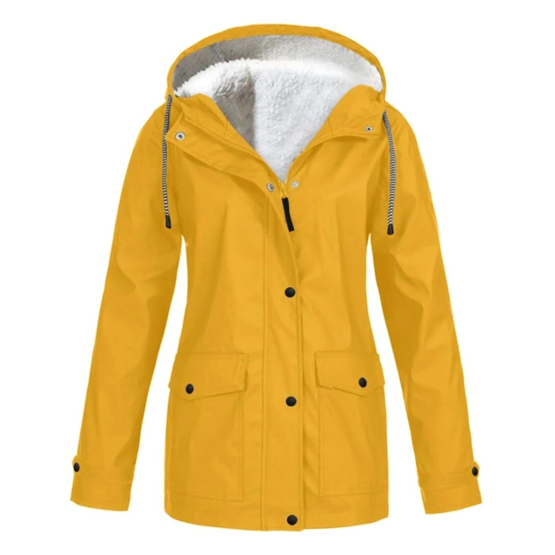 Judith | Damen winddichte Regenjacke mit Kapuze, leichter Herbstmantel | Nomadnts | Purple