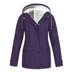 Judith | Damen winddichte Regenjacke mit Kapuze, leichter Herbstmantel | Nomadnts | Green