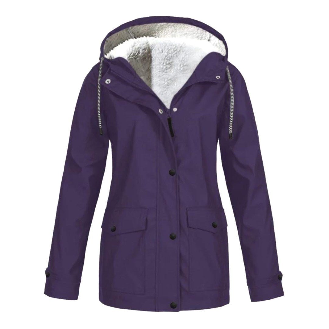 Judith | Damen winddichte Regenjacke mit Kapuze, leichter Herbstmantel | Nomadnts | Green