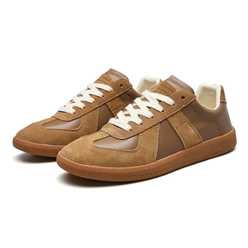 Julian | Herren Schnürschuhe mit rutschfestem Profil, Klassische Lace-Up Sneaker | Nomad NTS | Braun
