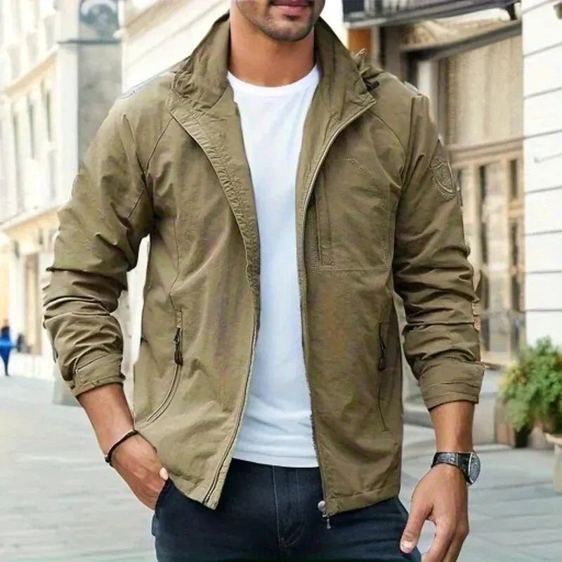 Jürgen | Herrenjacke leicht und vielseitig, klassische Übergangsjacke | Nomad NTS | Khaki