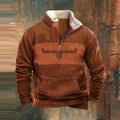 Kieran | Herren Fleece-Pullover mit halbem Reißverschluss im Western-Stil, sherpa-gefütterter Pullover | Nomadnts | Nomadnts
