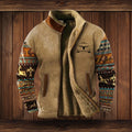 Klaus | Herren Merino-Fleecejacke, Outdoor Funktionsjacke | Nomad NTS | Braun 2