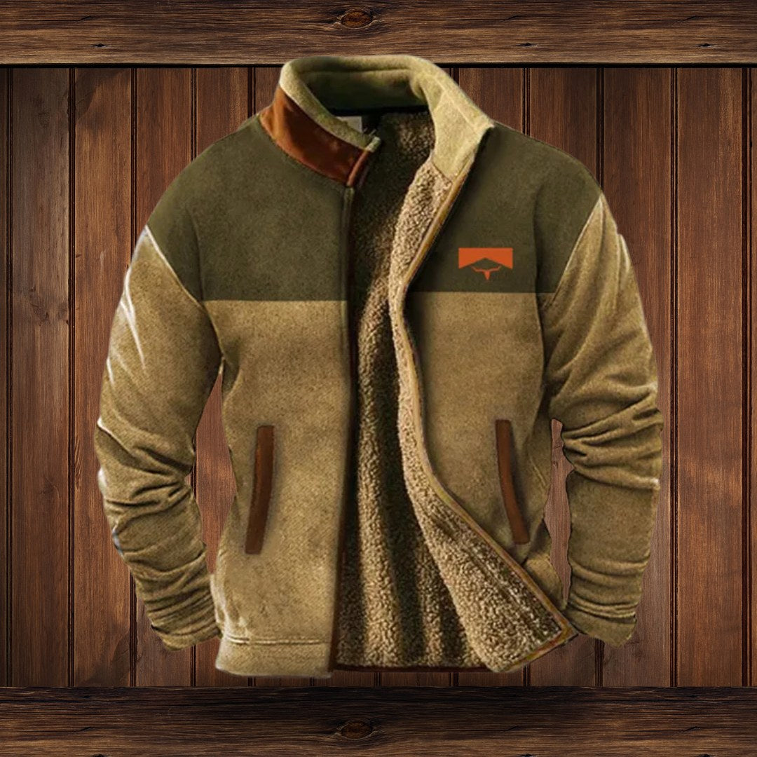 Klaus | Herren Merino-Fleecejacke, Outdoor Funktionsjacke | Nomad NTS | Braun
