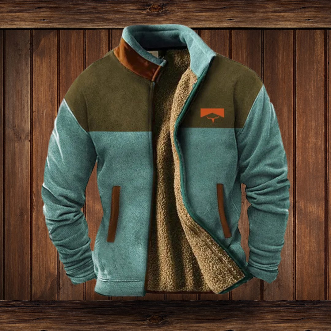 Klaus | Herren Merino-Fleecejacke, Outdoor Funktionsjacke | Nomad NTS | Blau