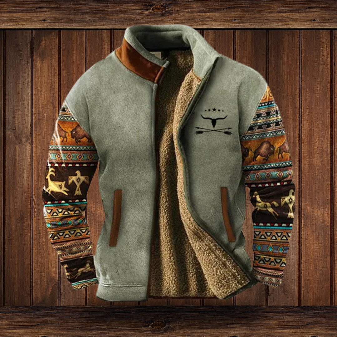 Klaus | Herren Merino-Fleecejacke, Outdoor Funktionsjacke | Nomad NTS | Grau