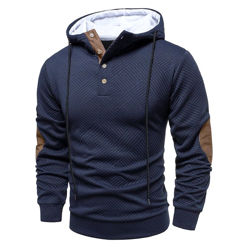 Konrad | Herrenpullover mit strukturierter Webtextur, eleganter Pullover für Herren | Nomad NTS | Zwart